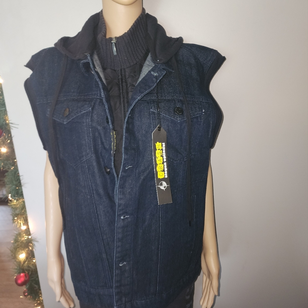 Men's Sleeveless Hooded Vest